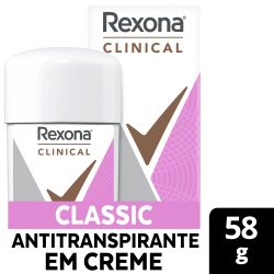 Desodorante Antitranspirante Creme Rexona Clinical Classic 96h 58g