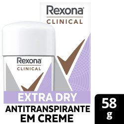 Desodorante Em Creme Rexona Clinical Extra Dry 96h 58g
