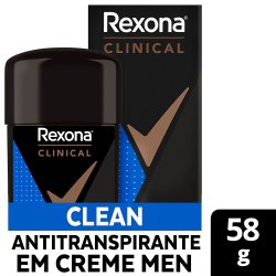 Desodorante Antitranspirante Creme Rexona Men Clinical Clean 96h 58g