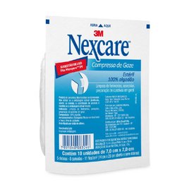 COMPRESSA GAZE ESTÉRIL NEXCARE COM 10 UNIDADES