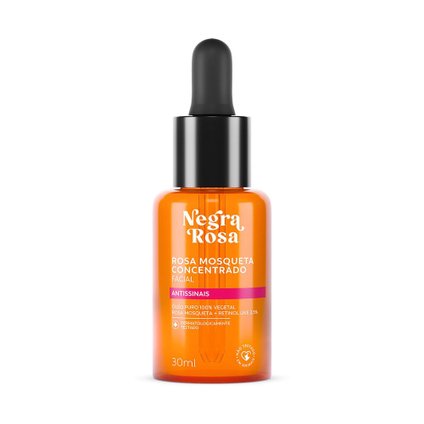 ÓLEO FACIAL ROSA MOSQUETA CONCENTRADO NEGRA ROSA 30ML