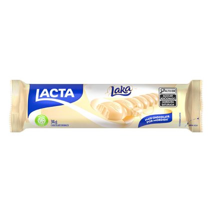 CHOCOLATE BRANCO LACTA LAKA 34G