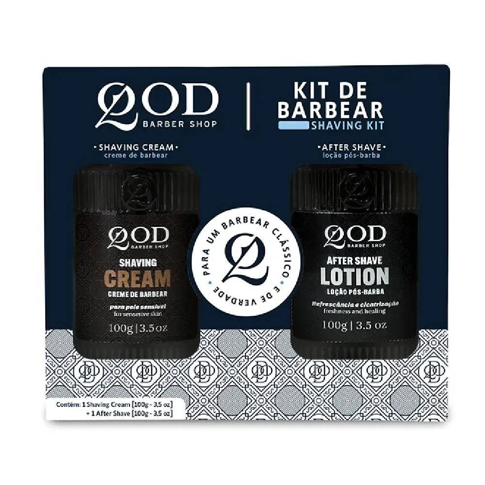 Kit De Barbear Qod Barber Shop Lo o P s Barba 100g Creme De