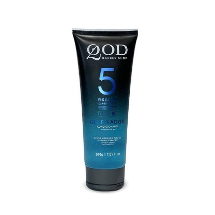 GEL FIXADOR CONDICIONANTE 5 QOD BARBER SHOP FIXAÇÃO SUPER FORTE 200G