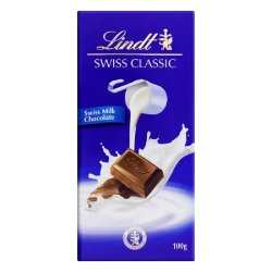 Chocolate Em Barra Ao Leite Lindt Swiss Classic 100g