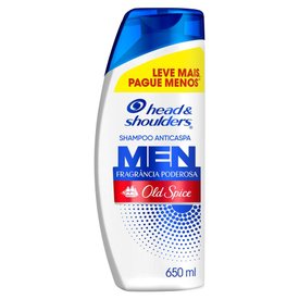 SHAMPOO ANTICASPA HEAD SHOULDERS FRAGRÂNCIA PODEROSA OLD SPICE 650 ML