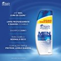 SHAMPOO ANTICASPA HEAD & SHOULDERS MEN 3 EM 1 650ML