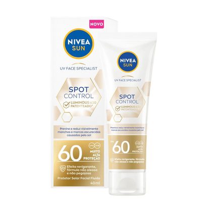PROTETOR SOLAR FACIAL NIVEA SUN SPOT CONTROL LUMINOUS FPS60 40ML