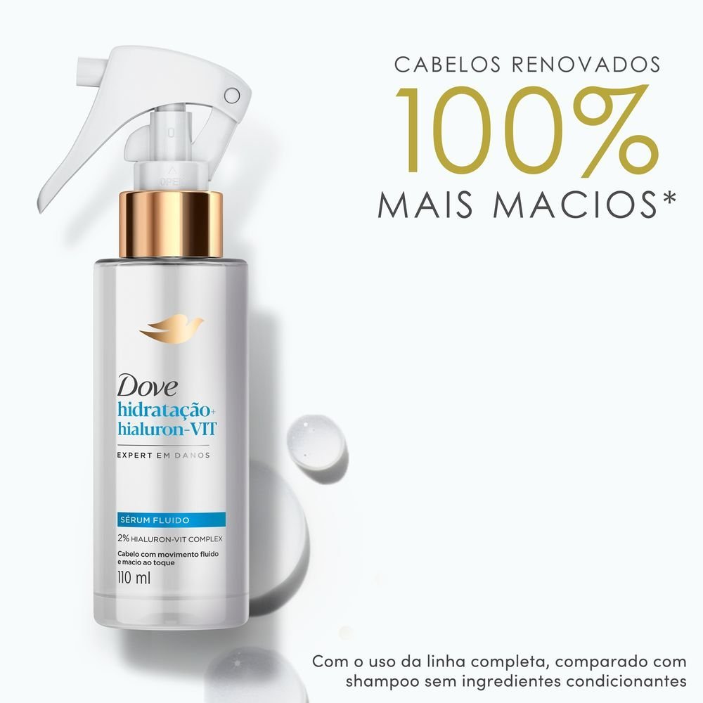 Sérum Fluido Capilar Dove Hidratação + Hialuron-vit Expert Em Danos 110ml