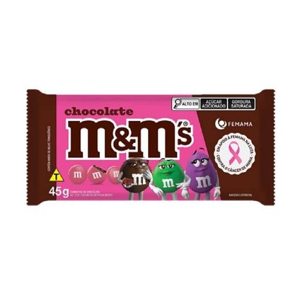 CHOCOLATE M&MS AO LEITE ROSA 45G
