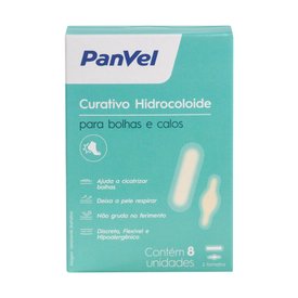 CURATIVO HIDROCOLOIDE PARA BOLHAS E CALOS PANVEL 8 UNIDADES
