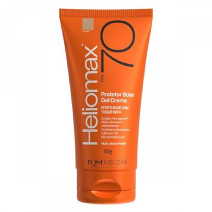PROTETOR SOLAR FACIAL HELIOMAX EFEITO BASE TOQUE SECO COR FPS 70 CLARO 50G