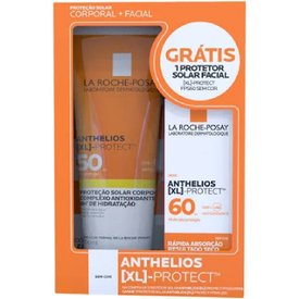 KIT LA ROCHE POSAY ANTHELIOS XL PROTECT PROTETOR SOLAR CORPORAL FPS50 200ML + PROTETOR FACIAL FPS60
