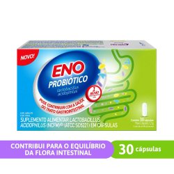 Eno Probiótico Suplemento Alimentar Para Saúde Gastrointestinal Com 30 Cápsulas