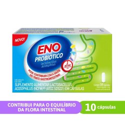 Eno Probiótico Suplemento Alimentar Para Saúde Gastrointestinal Com 10 Cápsulas