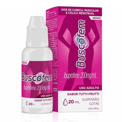 ANALGÉSICO BUSCOFEM 200MG/ML TUTTI-FRUTTI GOTAS 20ML