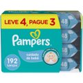 LENÇOS UMEDECIDOS PAMPERS CUIDADO DE BEBÊ LEVE 4 PAGUE 3 COM 48 UNIDADES