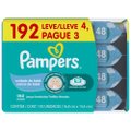 LENÇOS UMEDECIDOS PAMPERS CUIDADO DE BEBÊ LEVE 4 PAGUE 3 COM 48 UNIDADES