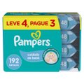 Kit Lenços Umedecidos Pampers 384 Unidade Cuidado De Bebê (2 Pacotes de 192 Unidades)
