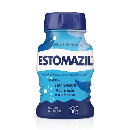 ANTIÁCIDO ESTOMAZIL PÓ EFERVESCENTE SEM SABOR POTE 100G