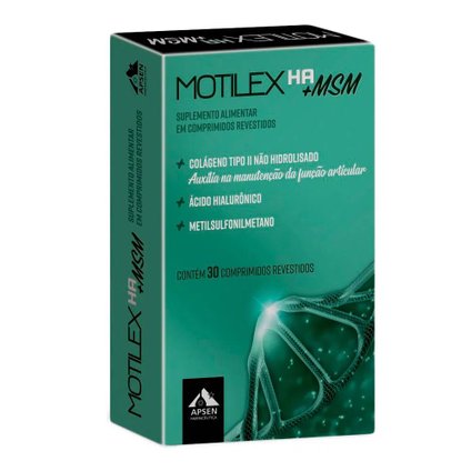 COLÁGENO TIPO II MOTILEX HA+MSM COM 30 COMPRIMIDOS REVESTIDOS