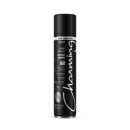 HAIR SPRAY CHARMING BLACK EXTRA FORTE SEM PERFUME 400ML
