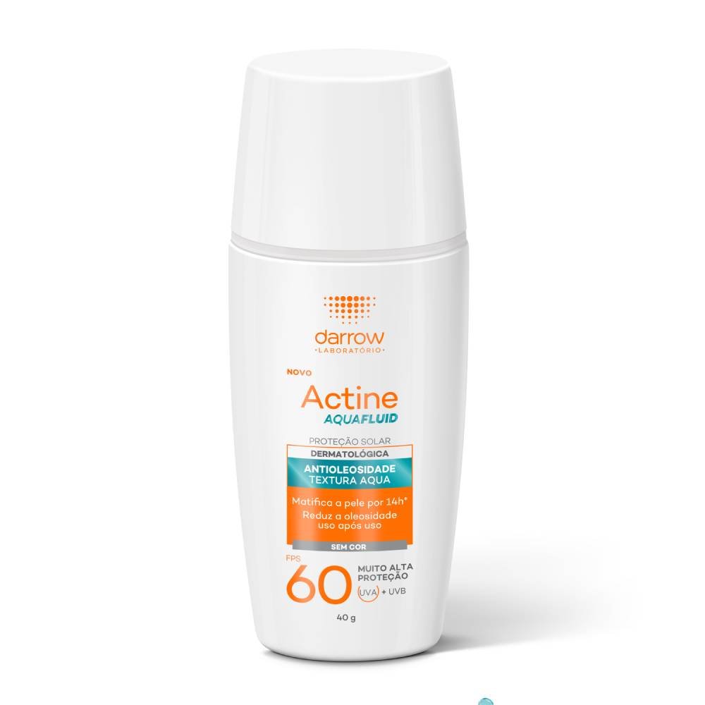 Protetor Solar Facial Actine Aquafluid Fps 60 40g Sem Cor