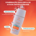 PROTETOR SOLAR FACIAL ACTINE AQUAFLUID FPS 60 40G SEM COR