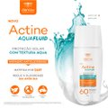 PROTETOR SOLAR FACIAL ACTINE AQUAFLUID FPS 60 40G SEM COR