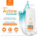 PROTETOR SOLAR FACIAL ACTINE AQUAFLUID FPS 60 40G COR CLARO/MEDIO