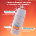 PROTETOR SOLAR FACIAL ACTINE AQUAFLUID FPS 60 40G COR CLARO/MEDIO