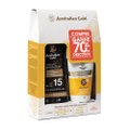 KIT AUSTRALIAN GOLD PROTETOR SOLAR CORPORAL SPRAY GEL FPS15 237G + PROTETOR FACIAL CREME FPS50 50G