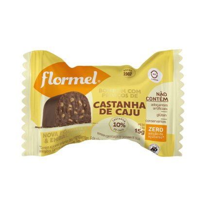 BOMBOM FLORMEL COM CASTANHA DE CAJU 12G