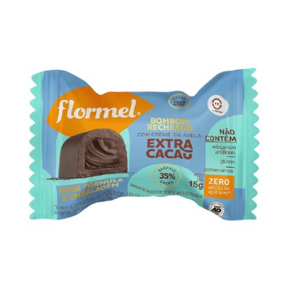 BOMBOM FLORMEL AVELÃ EXTRA CACAU 12G