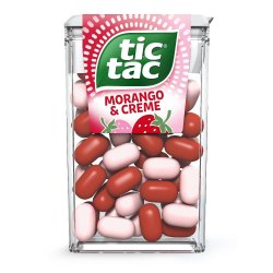 Pastilha Tic Tac Morango E Creme 14,5g