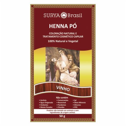 TINTURA SURYA HENNA PÓ VINHO 50G