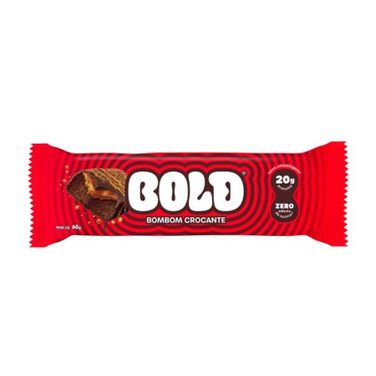 BARRA PROTEICA BOLD BOMBOM CROCANTE 60G