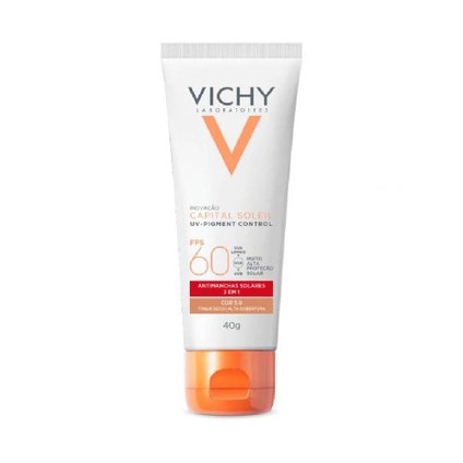 PROTETOR SOLAR FACIAL VICHY UV PIGMENT CONTROL COR 3.0 FPS60 40G