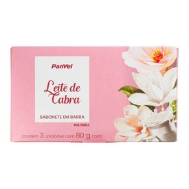 KIT SABONETES EM BARRA PANVEL LEITE DE CABRA 3 UNIDADES - 80G CADA