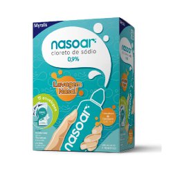 Nasoar Cloreto De Sódio 0,9% Lavagem Nasal 15 Envelopes + Lavador Nasal 240ml
