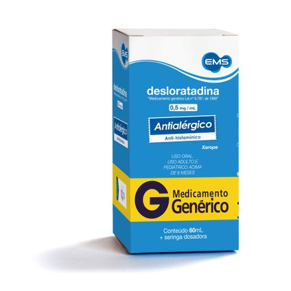 DESLORATADINA 0,5MG/ML XAROPE 60ML EMS GENÉRICO