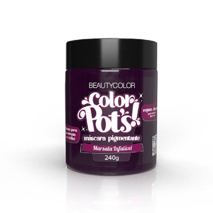 MÁSCARA PIGMENTANTE BEAUTYCOLOR COLOR POTS MARSALA INFALIVEL 240G