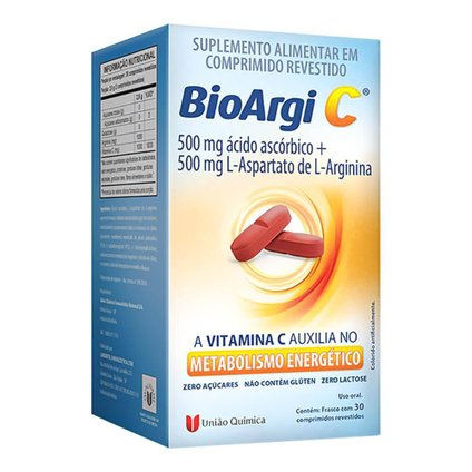 SUPLEMENTO VITAMINICO BIOARGI C 500MG COM 30 COMPRIMIDOS