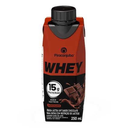 BEBIDA PROTEICA PIRACANJUBA WHEY 15G CHOCOLATE 250ML