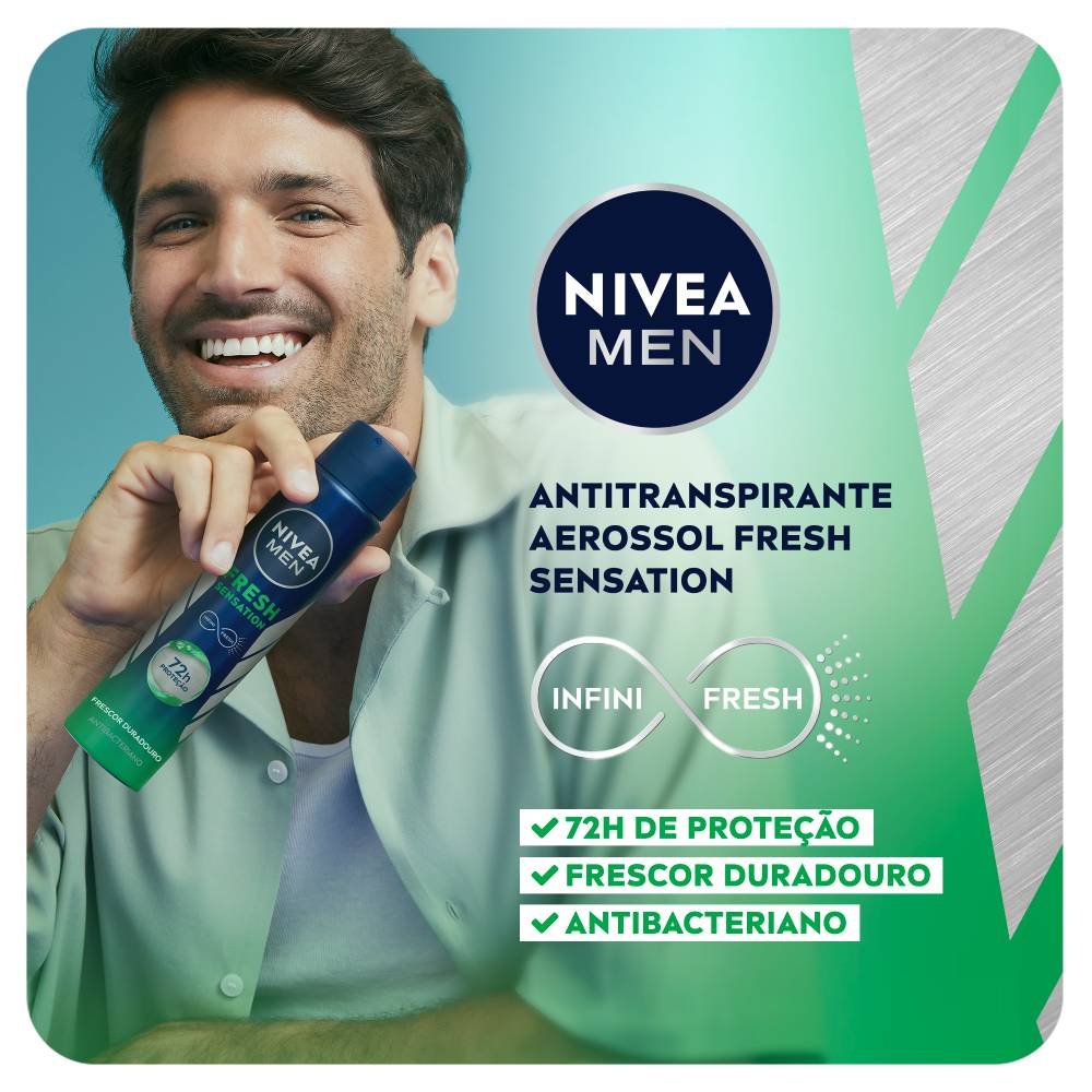 Desodorante Antitranspirante Nivea Men Aerossol Fresh Sensation