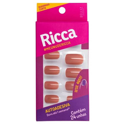 UNHAS POSTICA RICCA AUTOADESIVAS NUDE