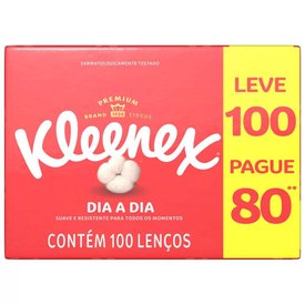 LENCOS PAPEL KLEENEX 100 UNIDADES