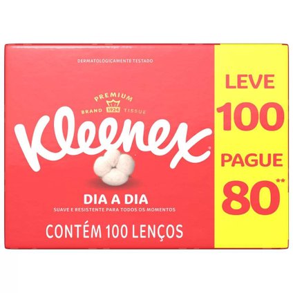 LENCOS PAPEL KLEENEX 100 UNIDADES