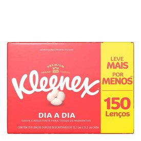 LENÇOS DE PAPEL KLEENEX 150 UNIDADES