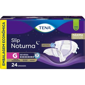 FRALDA GERIÁTRICA TENA SLIP NOTURNO EMBALAGEM ECONÔMICA G 24 UNIDADES